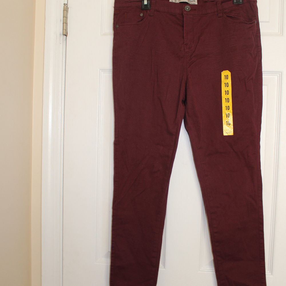 Poshmark Denim & Co. Burgundy Skinny Jeans